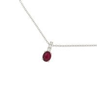 Collana Mirco Visconti Donna Girocollo Colore in Oro bianco Rubino 0.42 Ct AB792/R - AB792/R